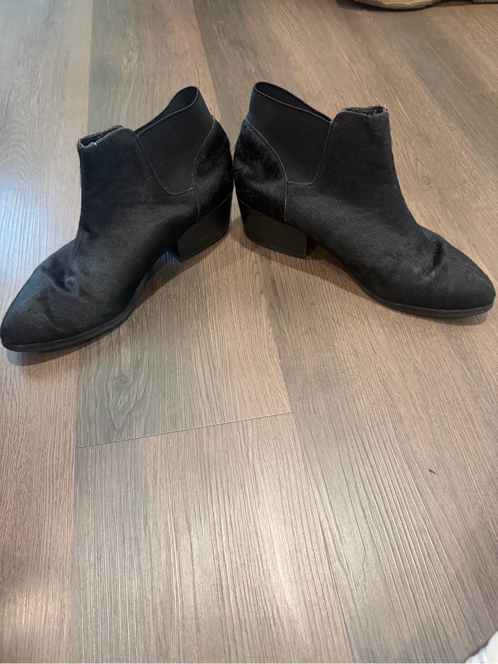Steve Madden Black Low Block Heel Ankle Booties